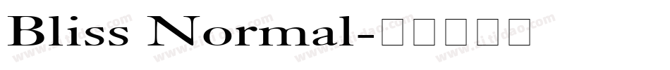 Bliss Normal字体转换